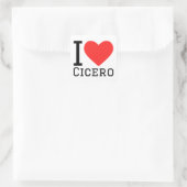 I Liebe Cicero Quadratischer Aufkleber (Tasche)