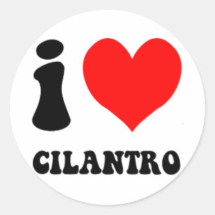 i Liebe cilantro Runder Aufkleber