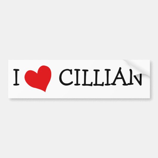 I Liebe Cillian Autoaufkleber (Vorne)