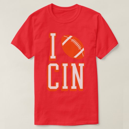 I Liebe CIN Black T-Shirt (Design vorne)