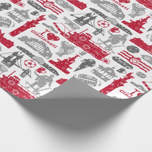 I Liebe Cincinnati 20oz Keramik Tasse Geschenkpapier (Ecke)