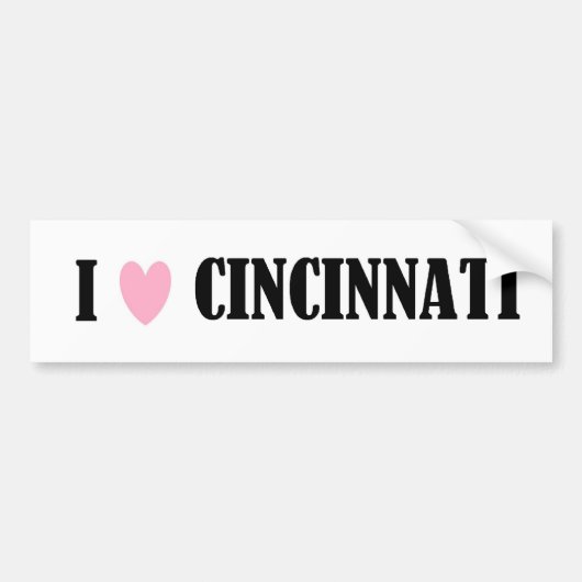 I Liebe-Cincinnati-Autoaufkleber Autoaufkleber (Vorne)