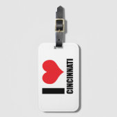 I Liebe Cincinnati Gepäckanhänger (Vorderseite Vertikal)