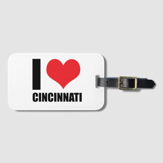 I Liebe Cincinnati Gepäckanhänger (Vorderseite (Horizontal))