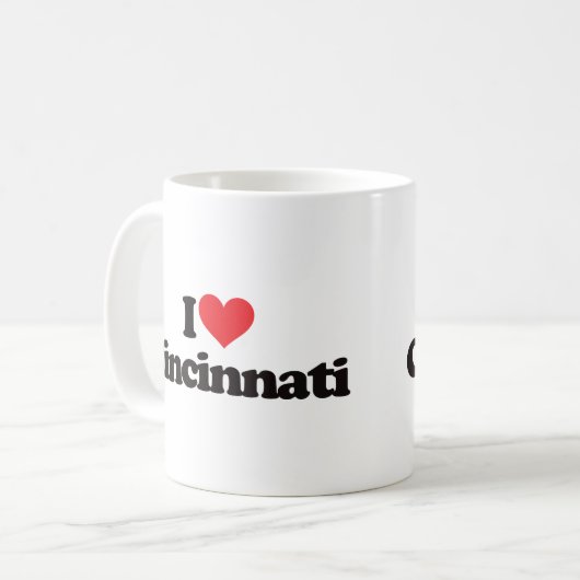 I Liebe Cincinnati Kaffeetasse (Vorderseite Links)