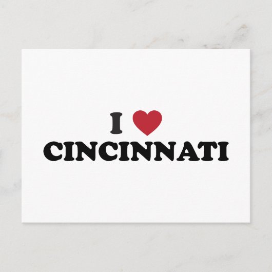 I Liebe Cincinnati Ohio Postkarte (Vorderseite)