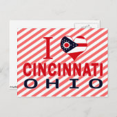I Liebe Cincinnati, Ohio Postkarte (Vorne/Hinten)