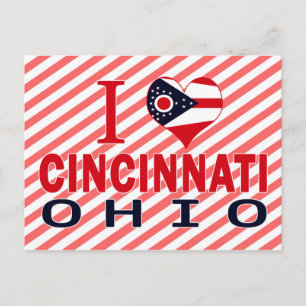 I Liebe Cincinnati, Ohio Postkarte