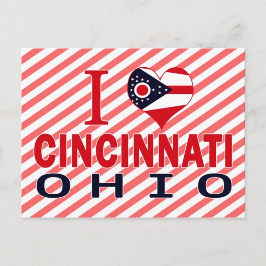 I Liebe Cincinnati, Ohio Postkarte (Vorderseite)