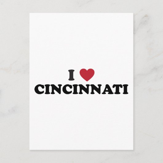 I Liebe Cincinnati Ohio Postkarte (Vorderseite)