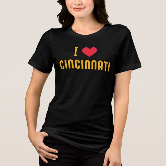 i Liebe Cincinnati, Ohio Tri-Blend Shirt (Vorderseite)