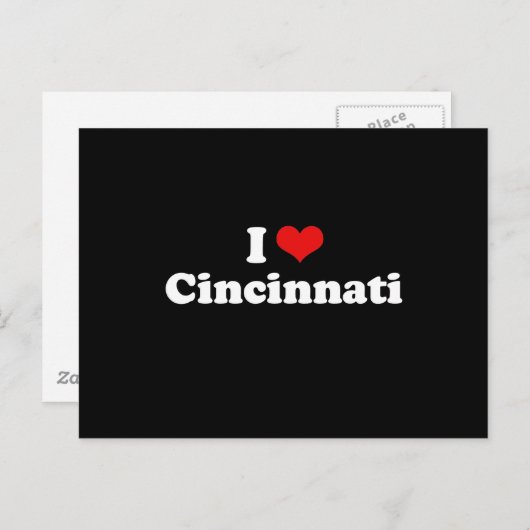 I LIEBE CINCINNATI POSTKARTE (Vorne/Hinten)