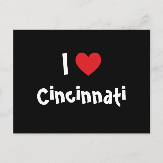 I Liebe Cincinnati Postkarte (Vorderseite)