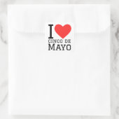 I Liebe cinco de mayo Quadratischer Aufkleber (Tasche)