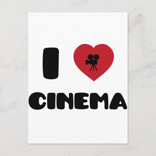 I Liebe Cinema Postkarte (Vorderseite)