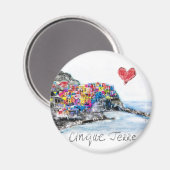 I Liebe Cinque Terre Magnet (Vorderseite/Rückseite)