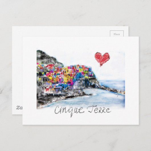 I Liebe Cinque Terre Postkarte (Vorne/Hinten)