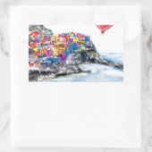 I Liebe Cinque Terre Rechteckiger Aufkleber (Tasche)