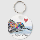 I Liebe Cinque Terre Schlüsselanhänger (Vorderseite)