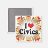 I Liebe Civics Magnet (Vorderseite/Rückseite)