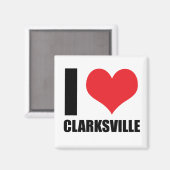 I Liebe Clarksville Magnet (Vorderseite/Rückseite)