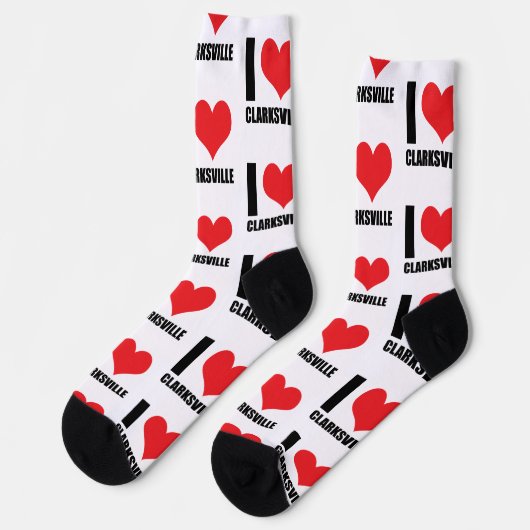 I Liebe Clarksville Socken (Linkes Detail)