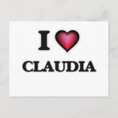 I Liebe Claudia Postkarte (Vorderseite)