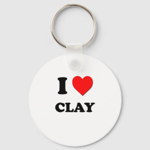 I Liebe Clay Schlüsselanhänger