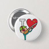 I Liebe Clay-Tauben-Shooting Button (Vorne & Hinten)