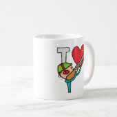 I Liebe Clay-Tauben-Shooting Kaffeetasse (VorderseiteRechts)