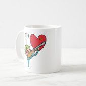 I Liebe Clay-Tauben-Shooting Kaffeetasse (Vorderseite Links)