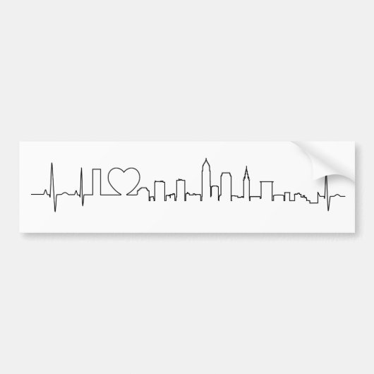 I Liebe Cleveland in einer außerordentlichen ecg Autoaufkleber (Vorne)