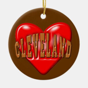 I Liebe Cleveland Keramikornament