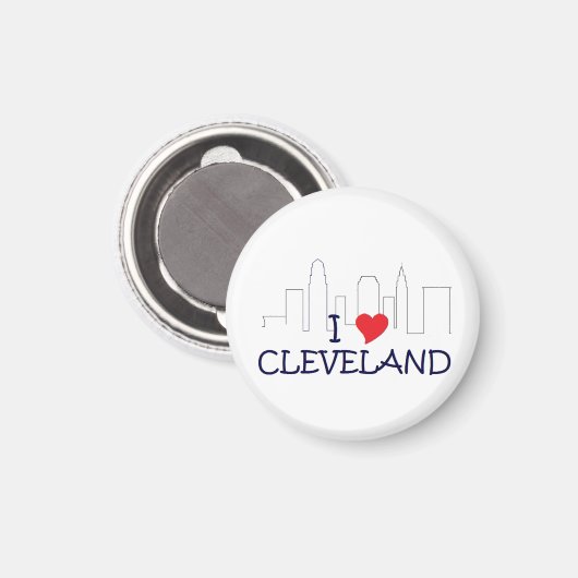I Liebe Cleveland Magnet (Vorderseite/Rückseite)