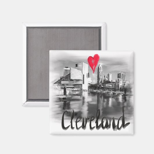 i Liebe cleveland Magnet (Vorderseite/Rückseite)