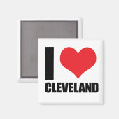 I Liebe Cleveland Magnet (Vorderseite/Rückseite)