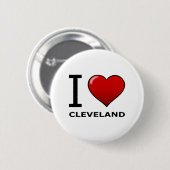 I LIEBE CLEVELAND, OH- - OHIO BUTTON (Vorne & Hinten)