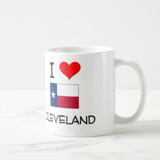 I Liebe Cleveland Texas Kaffeetasse (Rechts)