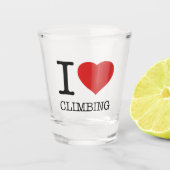 I LIEBE CLIMBING SCHNAPSGLAS (Vorderseite)