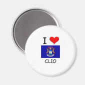 I Liebe Clio Michigan Magnet (Vorderseite/Rückseite)