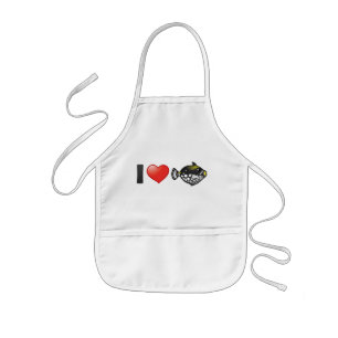 I Liebe-ClownTriggerfish Kinderschürze