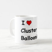 I Liebe Cluster Ballooning Kaffeetasse (Vorderseite Links)