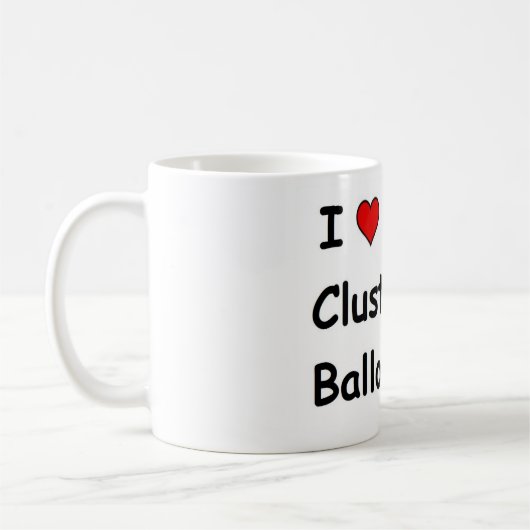 I Liebe Cluster Ballooning Kaffeetasse (Links)