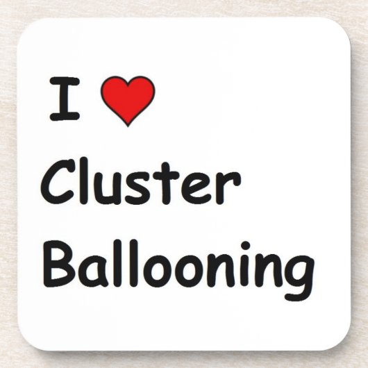 I Liebe Cluster Ballooning Untersetzer (Vorderseite)
