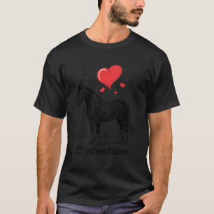 I Liebe Clydesdale Pferde Reitausflug T-Shirt