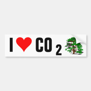 I Liebe CO2 Autoaufkleber