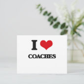 I Liebe Coaches Postkarte (Stehend Vorderseite)