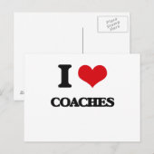 I Liebe Coaches Postkarte (Vorne/Hinten)