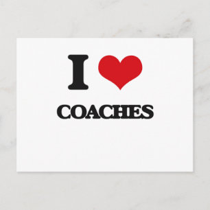 I Liebe Coaches Postkarte