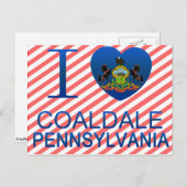 I Liebe Coaldale, PA Postkarte (Vorne/Hinten)